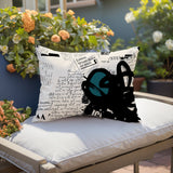Cena Abstract Reversible Indoor/Outdoor Rectangle Pillow