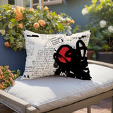 Cena Abstract Reversible Indoor/Outdoor Rectangle Pillow