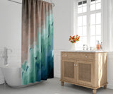Cha Cha Waves Abstract and Ombre Shower Curtain