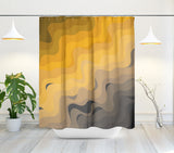Cha Cha Waves Abstract and Ombre Shower Curtain