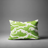 Copley Ocean Waves Lumbar Indoor/Outdoor Throw Pillow