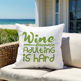 Davey Wine Lumbar Indoor/Outdoor Throw Pillow
