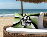 Downton It's Wine Lumbar Indoor/Outdoor Throw Pillow