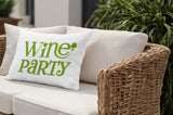 Fairfield Wine Party Lumbar Indoor/Outdoor Throw Pillow