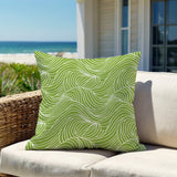Foxlane Ocean Waves Square Indoor/Outdoor Throw Pillow