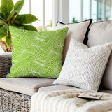 Foxlane Ocean Waves Square Indoor/Outdoor Throw Pillow
