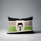 Molsley Wine Bottle Lumbar Indoor/Outdoor Throw Pillow
