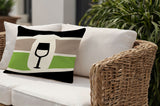Molsley Wine Bottle Lumbar Indoor/Outdoor Throw Pillow