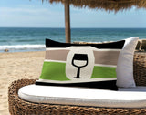 Molsley Wine Bottle Lumbar Indoor/Outdoor Throw Pillow