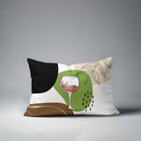 Parson Wine Glass Lumbar Indoor/Outdoor Throw Pillow