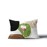 Parson Wine Glass Lumbar Indoor/Outdoor Throw Pillow