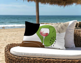 Parson Wine Glass Lumbar Indoor/Outdoor Throw Pillow