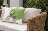 Penny Two Hands Lumbar Indoor/Outdoor Throw Pillow