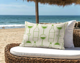 Purcill Wine Glass Lumbar Indoor/Outdoor Throw Pillow