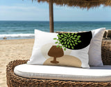 Savon Wine Glass Lumbar Indoor/Outdoor Throw Pillow
