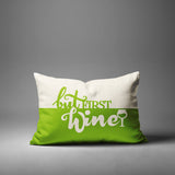 Stevenson But First Lumbar Indoor/Outdoor Throw Pillow