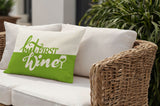 Stevenson But First Lumbar Indoor/Outdoor Throw Pillow
