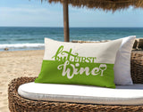 Stevenson But First Lumbar Indoor/Outdoor Throw Pillow