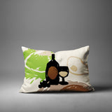 Tate Wine Bottle Lumbar Indoor/Outdoor Throw Pillow