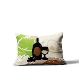 Tate Wine Bottle Lumbar Indoor/Outdoor Throw Pillow