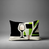Winefield Wine Bottle Lumbar Indoor/Outdoor Throw Pillow