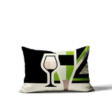 Winefield Wine Bottle Lumbar Indoor/Outdoor Throw Pillow