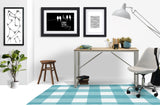 Chico low pile chair mat in Turquoise