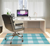 Chico low pile chair mat in Turquoise