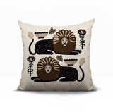 Chiga Lion Reversible Indoor/Outdoor Square Pillow