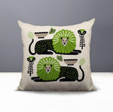 Chiga Lion Reversible Indoor/Outdoor Square Pillow