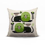 Chiga Lion Reversible Indoor/Outdoor Square Pillow