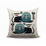 Chiga Lion Reversible Indoor/Outdoor Square Pillow