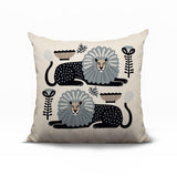 Chiga Lion Reversible Indoor/Outdoor Square Pillow