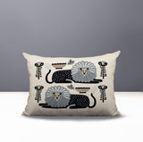 Chiga Lion Reversible Indoor/Outdoor Rectangular Pillow in Gray - Size 25x18
