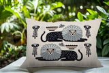Chiga Lion Reversible Indoor/Outdoor Rectangular Pillow
