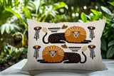 Chiga Lion Reversible Indoor/Outdoor Rectangular Pillow