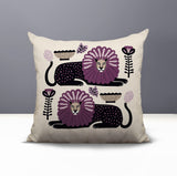 Chiga Lion Reversible Indoor/Outdoor Square Pillow