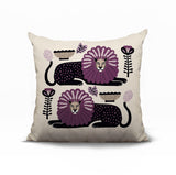 Chiga Lion Reversible Indoor/Outdoor Square Pillow