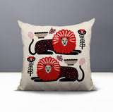 Chiga Lion Reversible Indoor/Outdoor Square Pillow