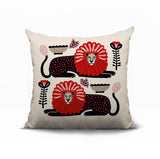 Chiga Lion Reversible Indoor/Outdoor Square Pillow