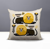 Chiga Lion Reversible Indoor/Outdoor Square Pillow