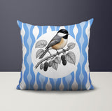 Chikadee Indoor/Outdoor Reversible Square Pillow