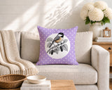 Chikadee Indoor/Outdoor Reversible Square Pillow