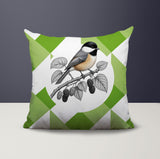 Chikadee Indoor/Outdoor Reversible Square Pillow