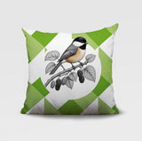 Chikadee Indoor/Outdoor Reversible Square Pillow