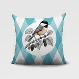 Chikadee Indoor/Outdoor Reversible Square Pillow