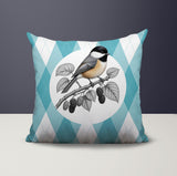 Chikadee Indoor/Outdoor Reversible Square Pillow