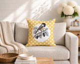 Chikadee Indoor/Outdoor Reversible Square Pillow