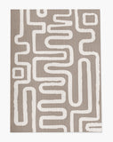 Chikka low pile chair mat in Beige