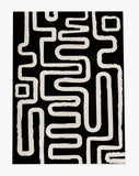 Chikka low pile chair mat in Black